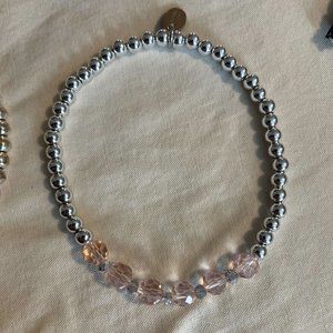 NWT Tocara Nathalie RB01139 Hematite Pink Crystal Bracelet.